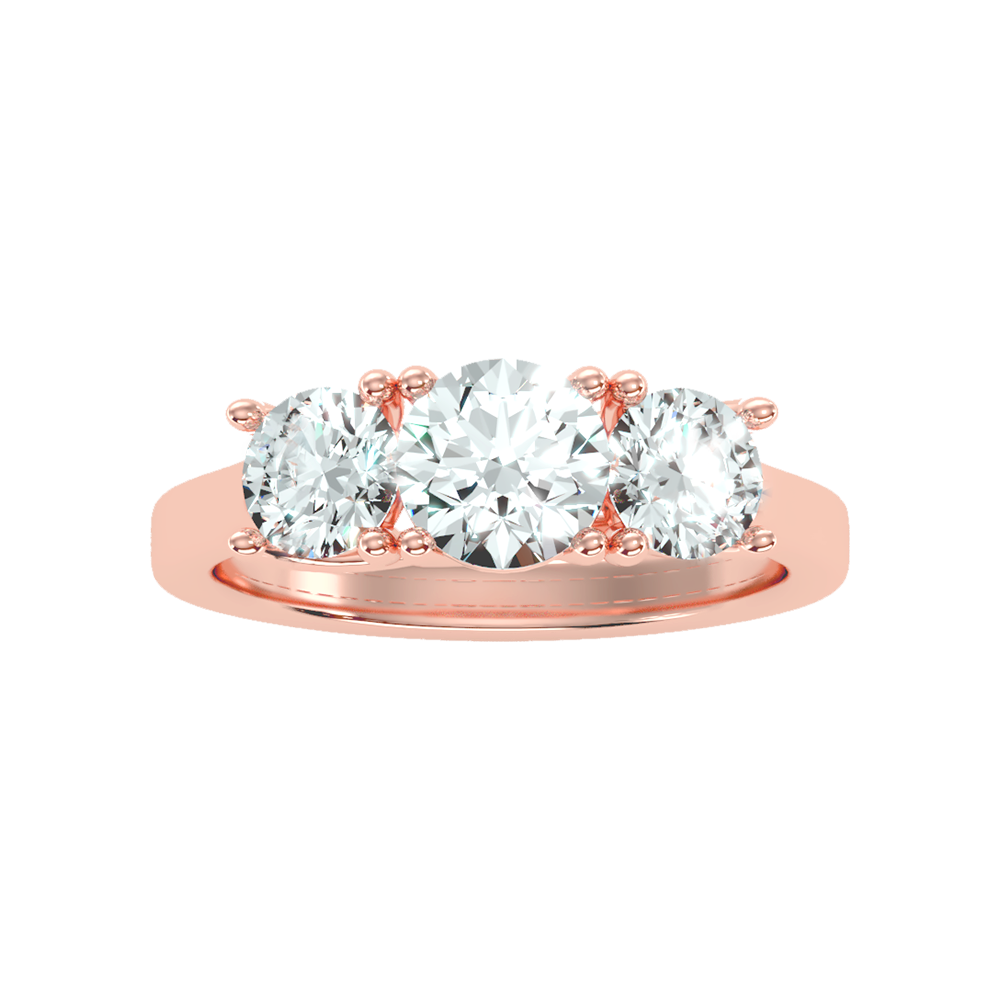 Gentle Three Stone Ring - Two