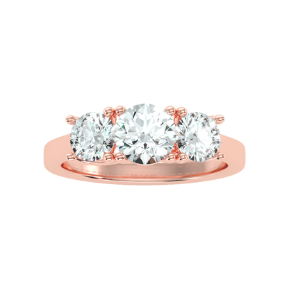 Gentle Three Stone Ring - Two