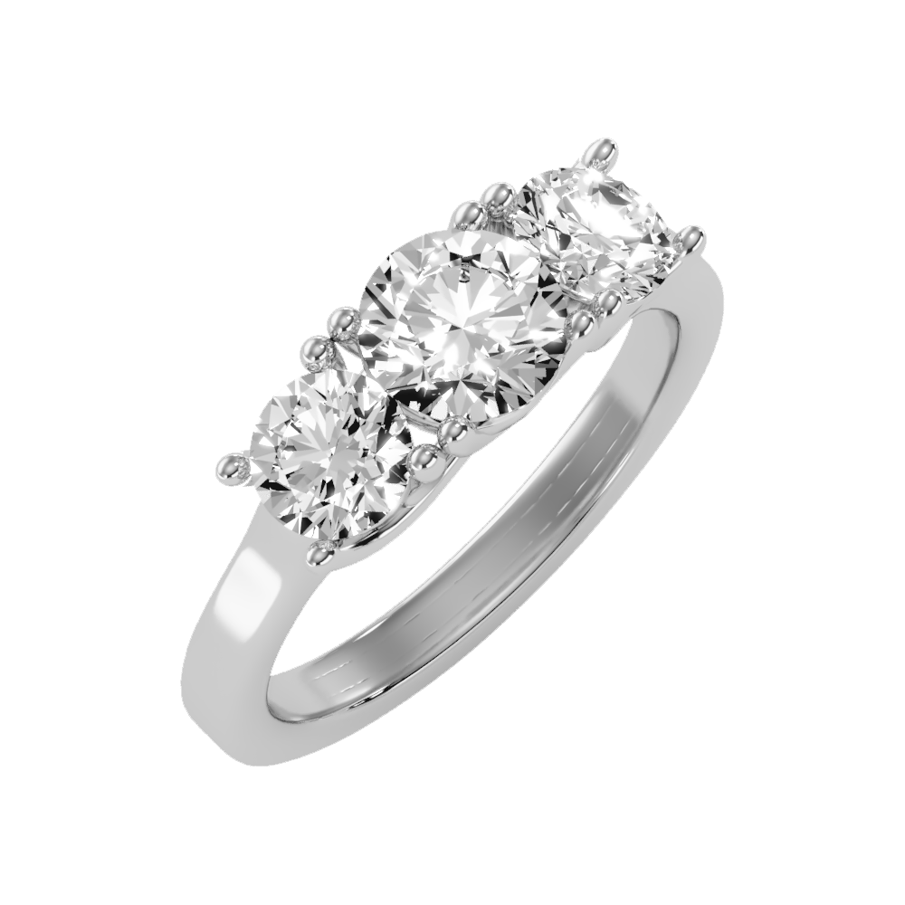 Gentle Three Stone Ring - Five