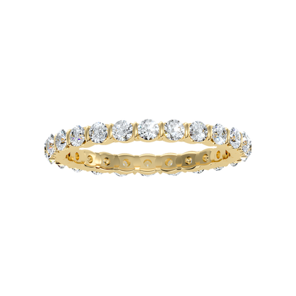 Genuine Spark Eternity Band In 925 Sterling Silver - Ten