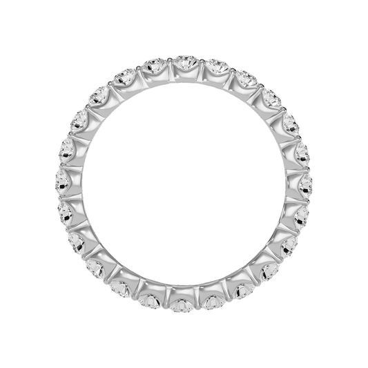 Genuine Spark Eternity Band In 925 Sterling Silver - Two