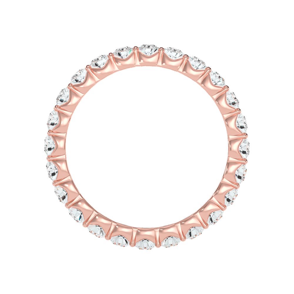 Genuine Spark Eternity Band In 925 Sterling Silver - Six