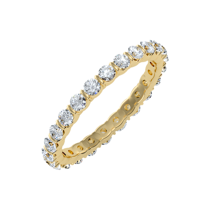 Genuine Spark Eternity Band In 925 Sterling Silver - Nine