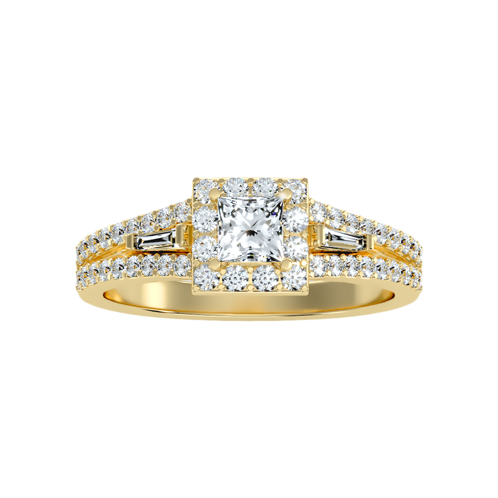 Genz Halo Ring In 925 Sterling Silver - Ten