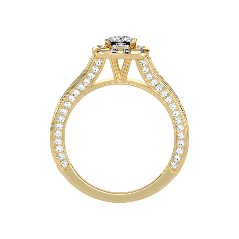 Gilded Solitaire Ring - Twelve