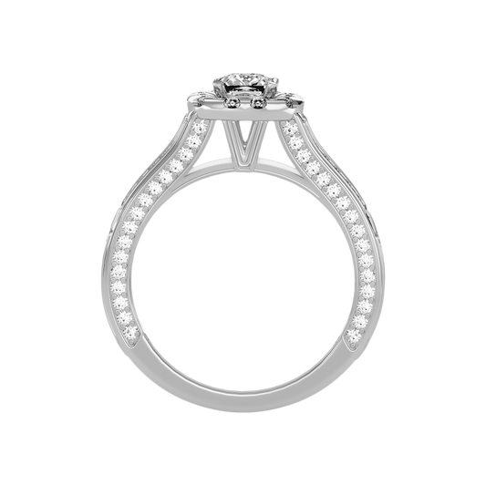 Gilded Solitaire Ring In 925 Sterling Silver - Two