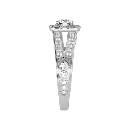 Gilded Solitaire Ring - Four