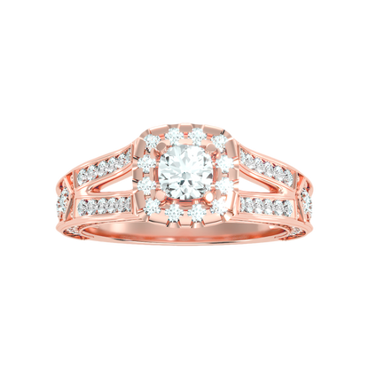 Gilded Solitaire Ring - Seven