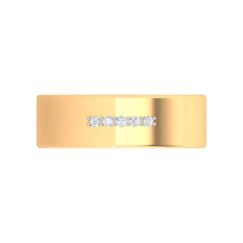 Glamours Broad Band Ring - Ten
