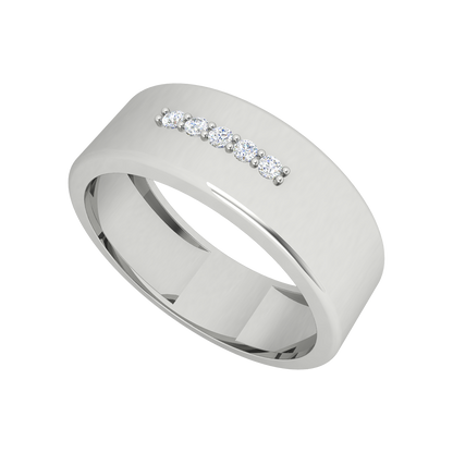 Glamours Broad Band Ring In 925 Sterling Silver - Five