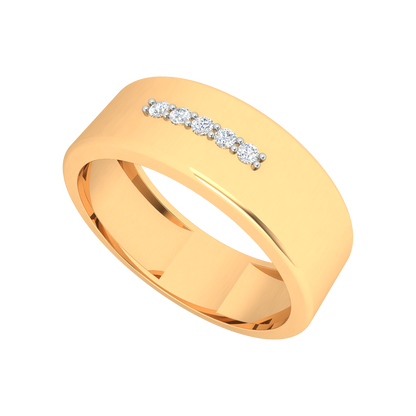 Glamours Broad Band Ring In 925 Sterling Silver - Nine