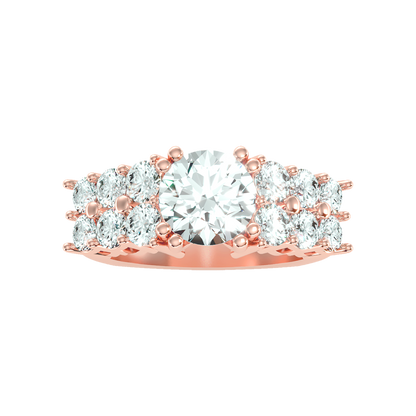 Glam Solitaire Ring In 925 Sterling Silver - Three