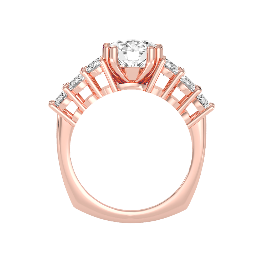 Glam Solitaire Ring In 925 Sterling Silver - Five
