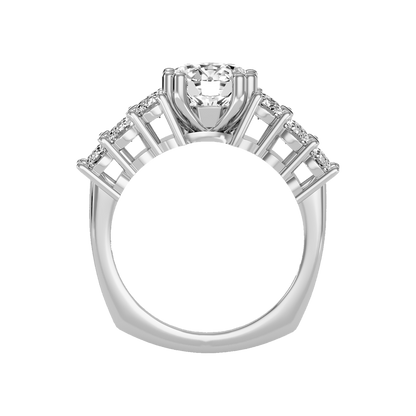 Glam Solitaire Ring In 925 Sterling Silver - Nine