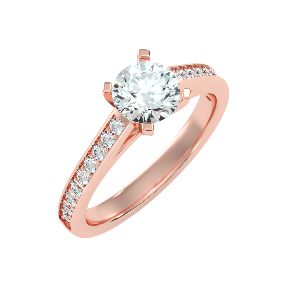 Gleamer Solitaire Ring In 925 Sterling Silver - Five