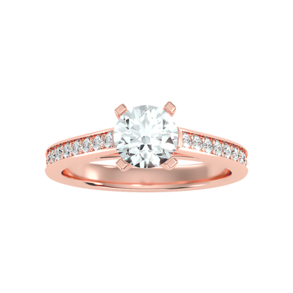 Gleamer Solitaire Ring In 925 Sterling Silver - Seven