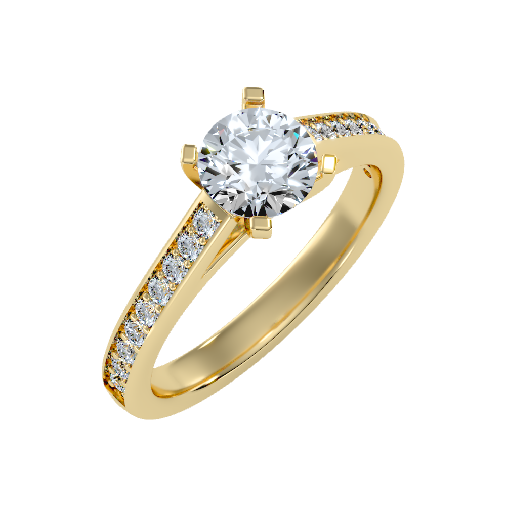 Gleamer Solitaire Ring In 925 Sterling Silver - Nine