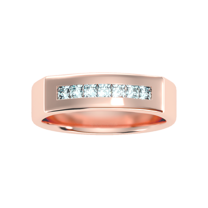 Gleamful Men's Band In 925 Sterling Silver - Ten
