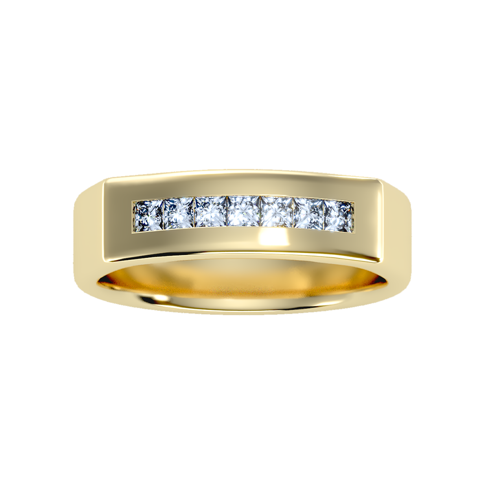 Gleamful Men's Band In 925 Sterling Silver - Three