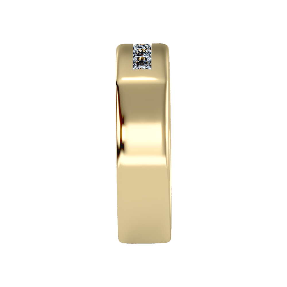 Gleamful Men's Band In 925 Sterling Silver - Four