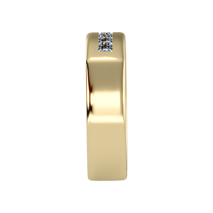Gleamful Men's Band In 925 Sterling Silver - Four