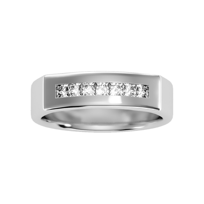 Gleamful Men's Band In 925 Sterling Silver - Six