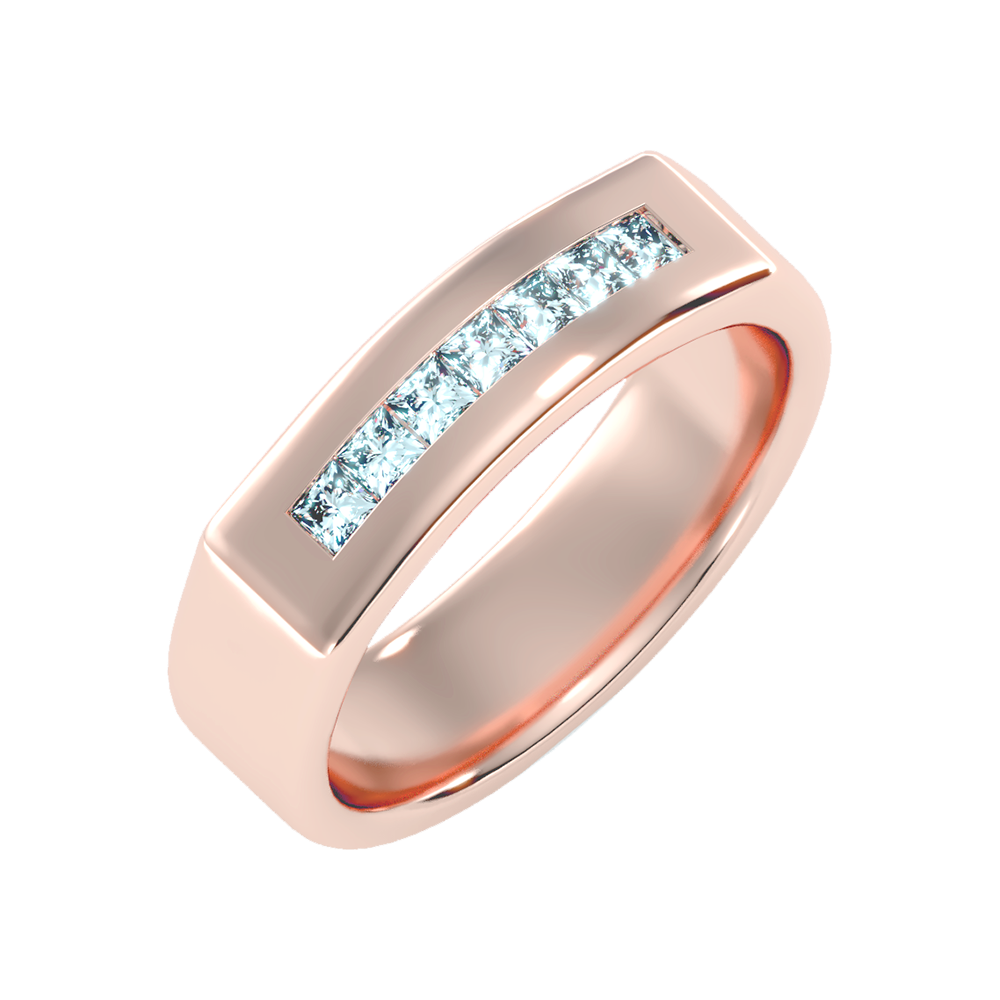 Gleamful Men's Band In 925 Sterling Silver - Nine