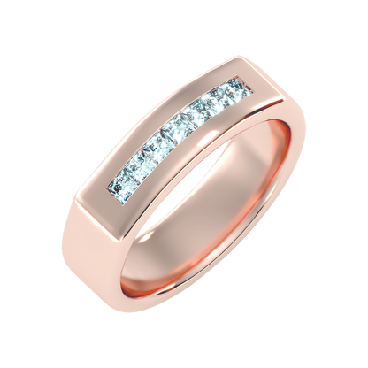 Gleamful Men's Band In 925 Sterling Silver - Nine