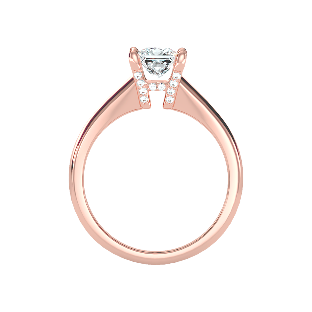 Gleaming Solitaire Ring In 925 Sterling Silver - Ten