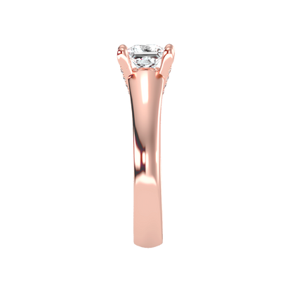 Gleaming Solitaire Ring In 925 Sterling Silver - Twelve