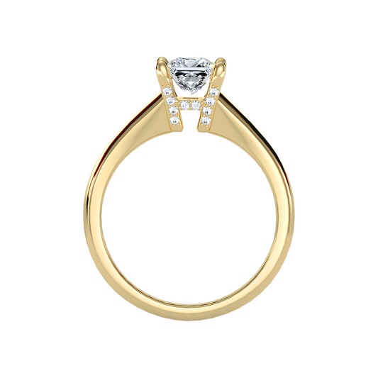 Gleaming Solitaire Ring In 925 Sterling Silver - Two