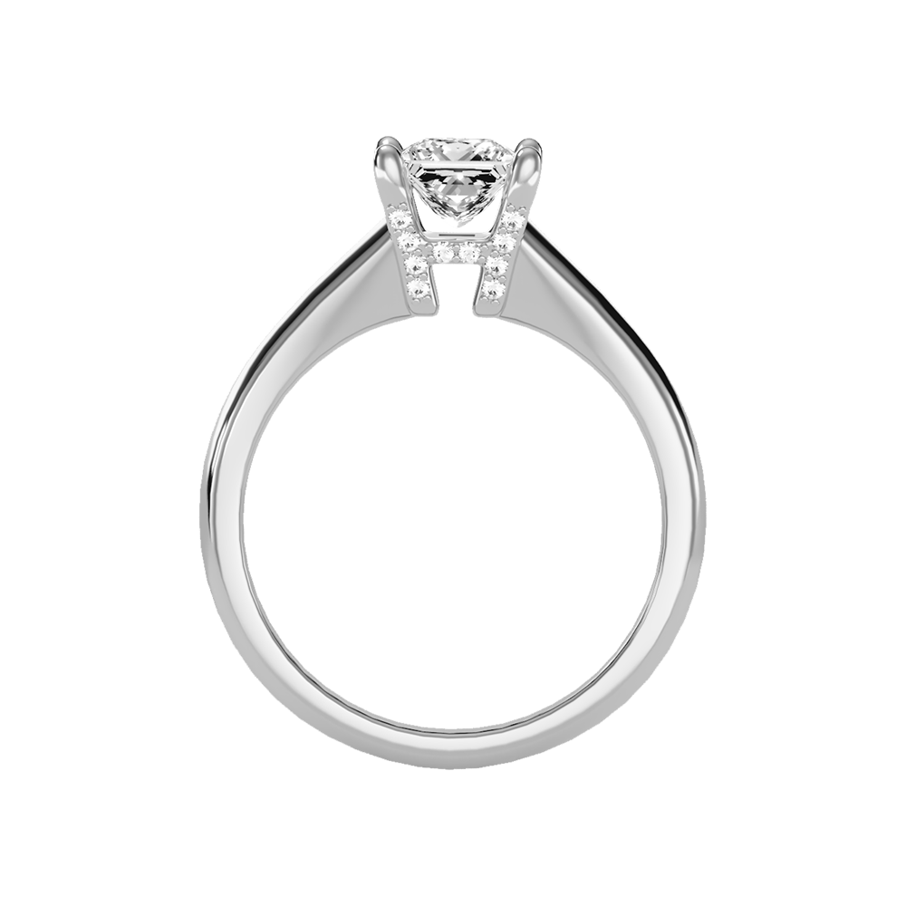 Gleaming Solitaire Ring In 925 Sterling Silver - Eight