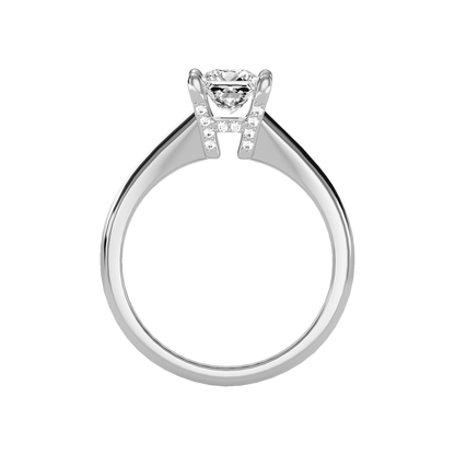 Gleaming Solitaire Ring In 925 Sterling Silver - Eight