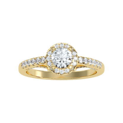 Gleeful Halo Diamond Ring - Ten