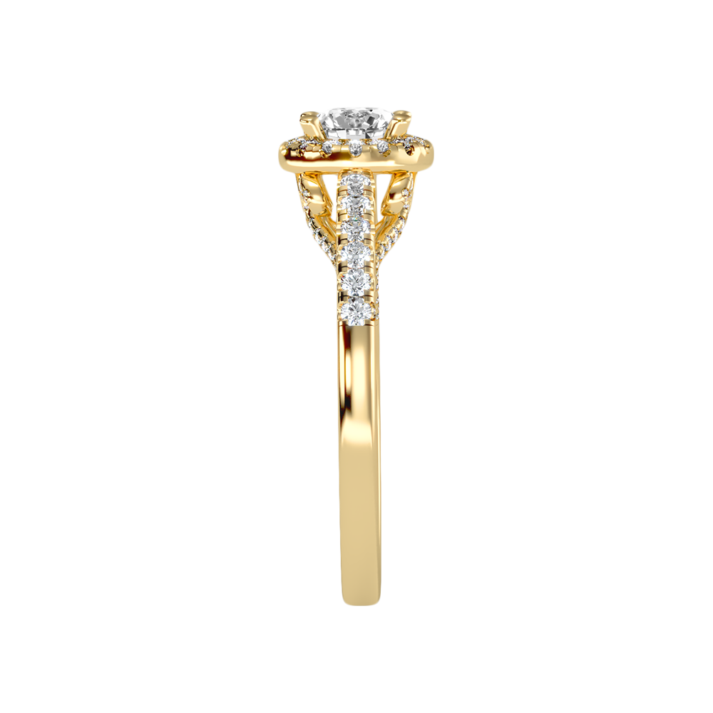Gleeful Halo Diamond Ring In 925 Sterling Silver - Eleven