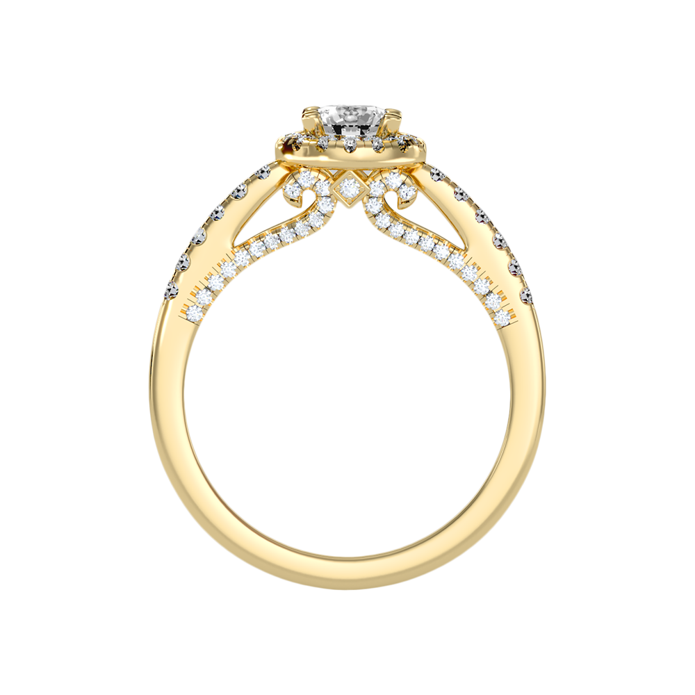 Gleeful Halo Diamond Ring - Twelve