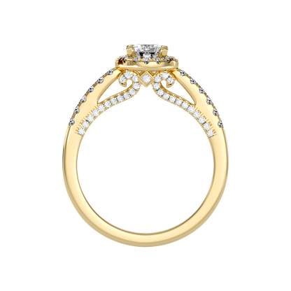Gleeful Halo Diamond Ring - Twelve