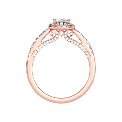 Gleeful Halo Diamond Ring - Six