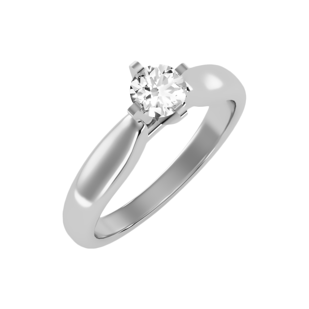 Glen Solitaire Ring In 925 Sterling Silver - One