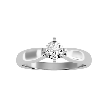 Glen Solitaire Ring In 925 Sterling Silver - Three