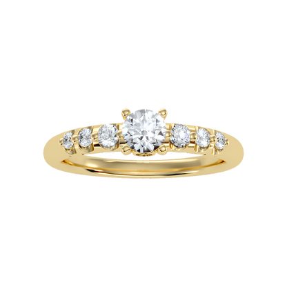 Glimful Solitaire Ring In 925 Sterling Silver - Ten