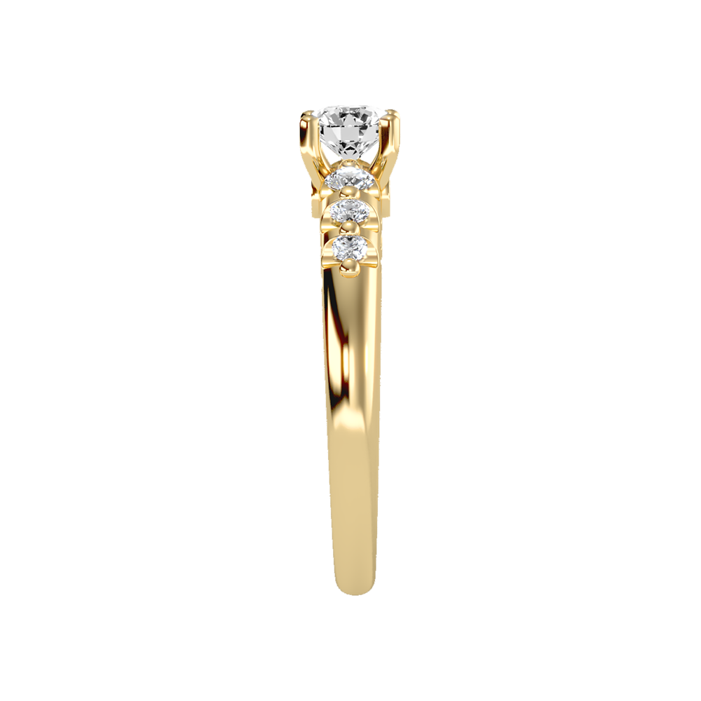Glimful Solitaire Ring In 925 Sterling Silver - Eleven