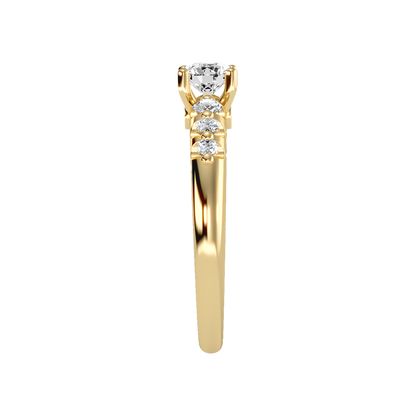 Glimful Solitaire Ring In 925 Sterling Silver - Eleven