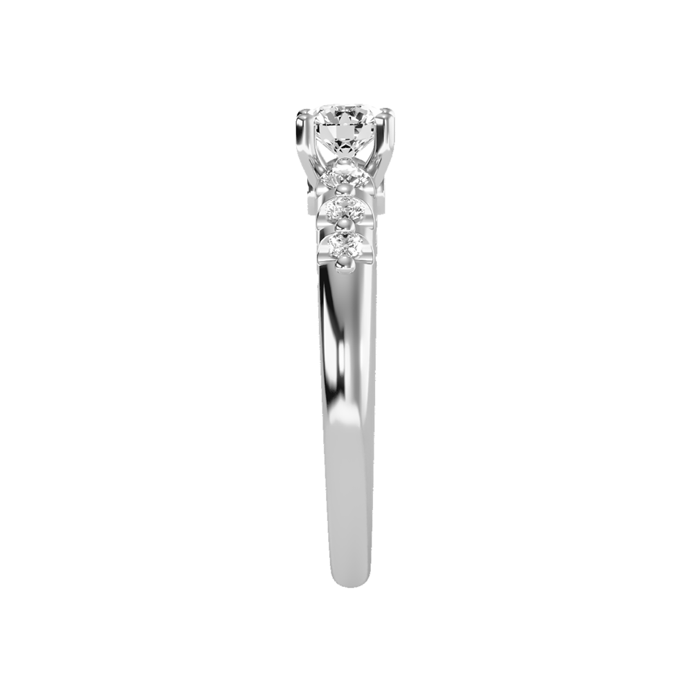 Glimful Solitaire Ring In 925 Sterling Silver - Four