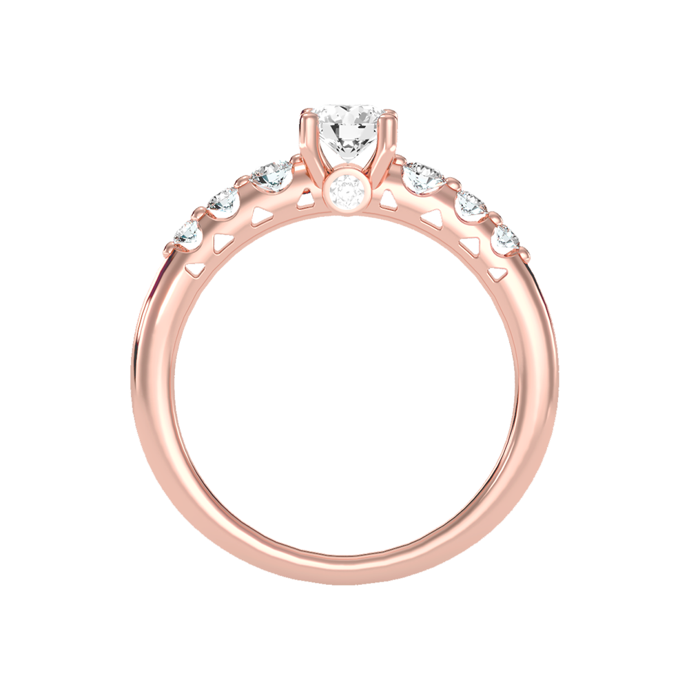 Glimful Solitaire Ring In 925 Sterling Silver - Six