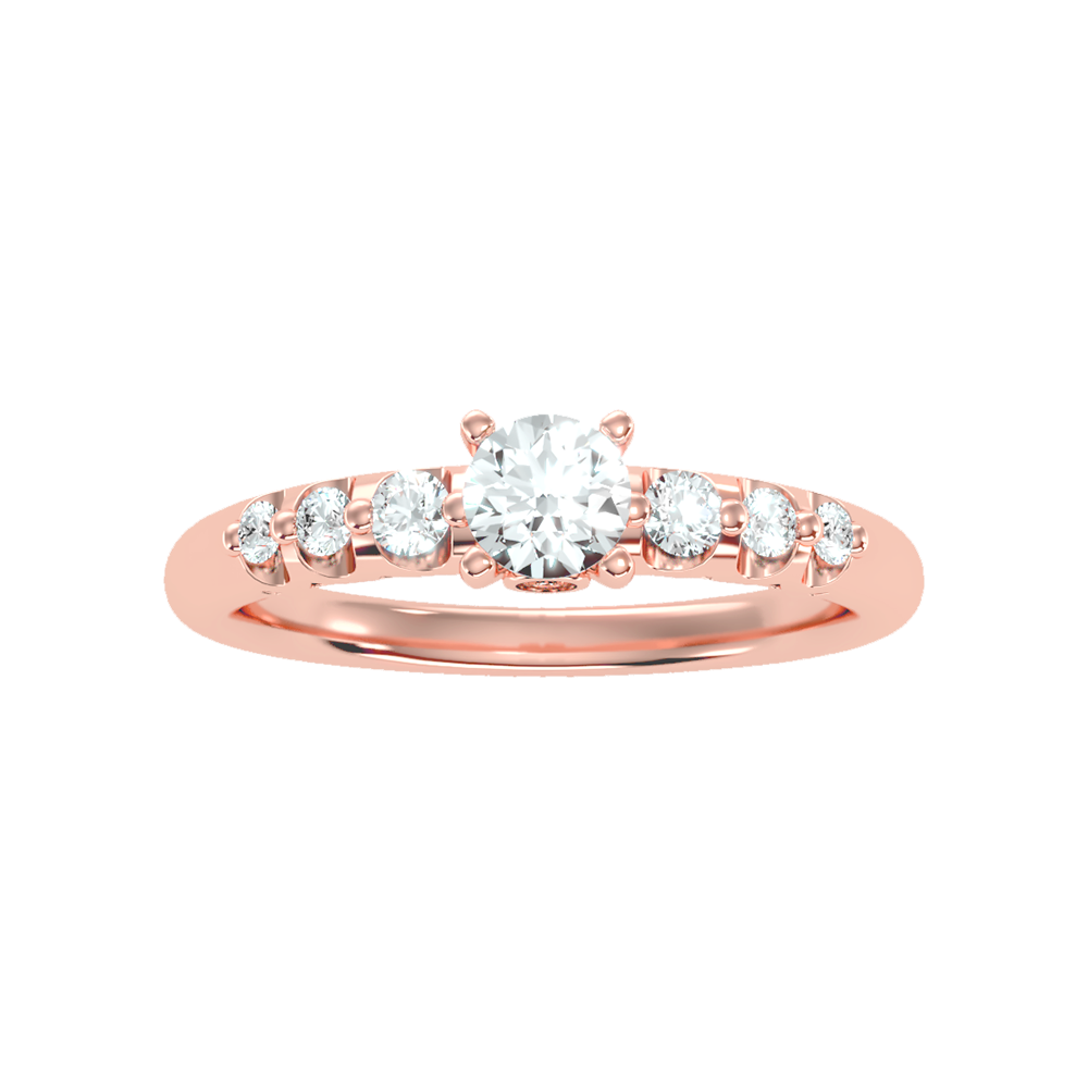Glimful Solitaire Ring In 925 Sterling Silver - Seven