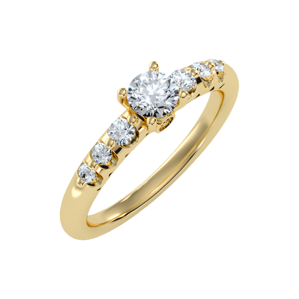 Glimful Solitaire Ring In 925 Sterling Silver - Nine