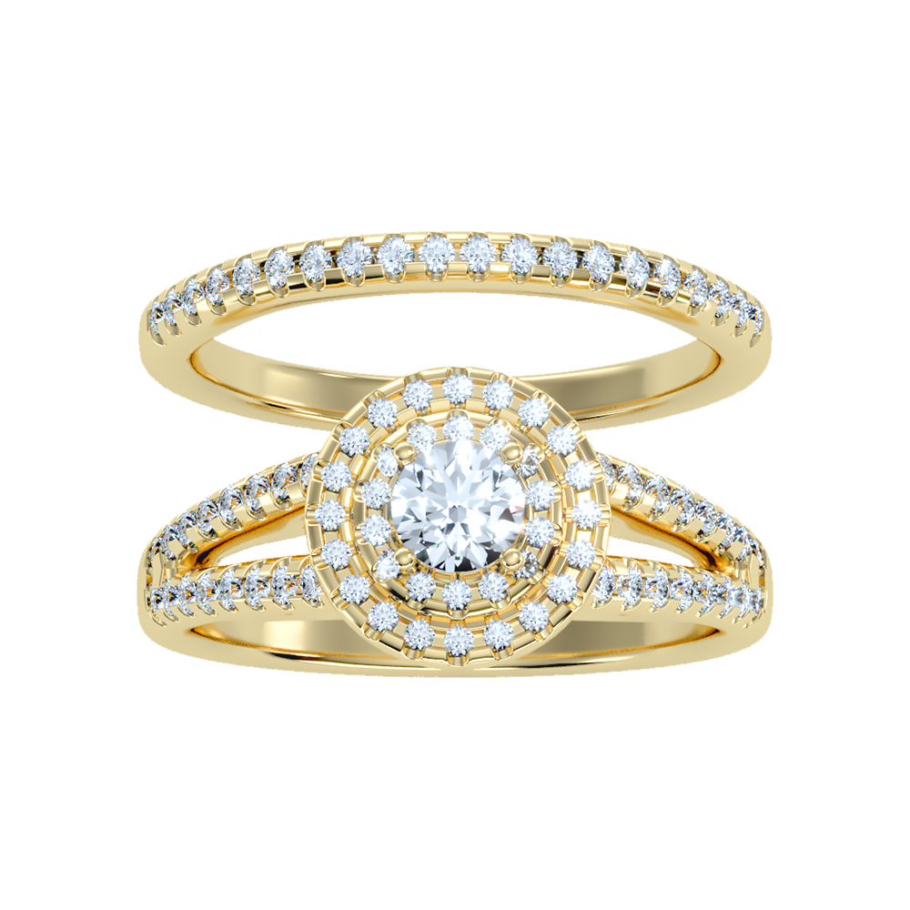 Glistening Bridal Ring Set In 925 Sterling Silver - Ten