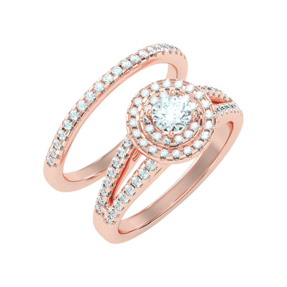 Glistening Bridal Ring Set - Five