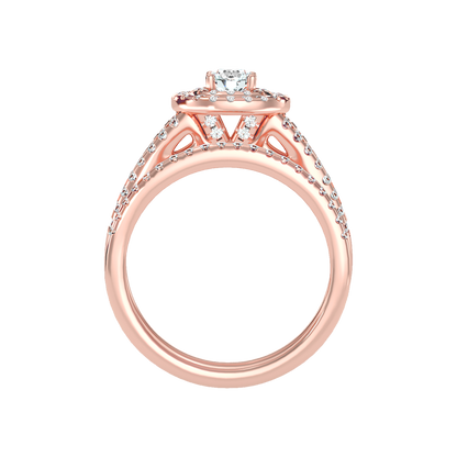 Glistening Bridal Ring Set In 925 Sterling Silver - Seven